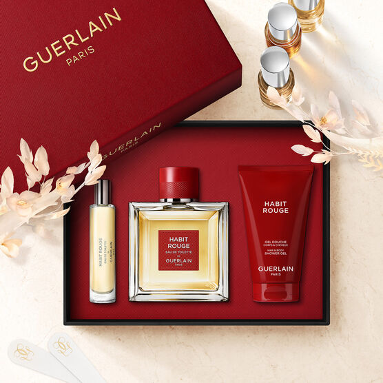 KIT COFFRET GUERLAIN HABIT ROUGE MASCULINO EAU DE TOILETTE